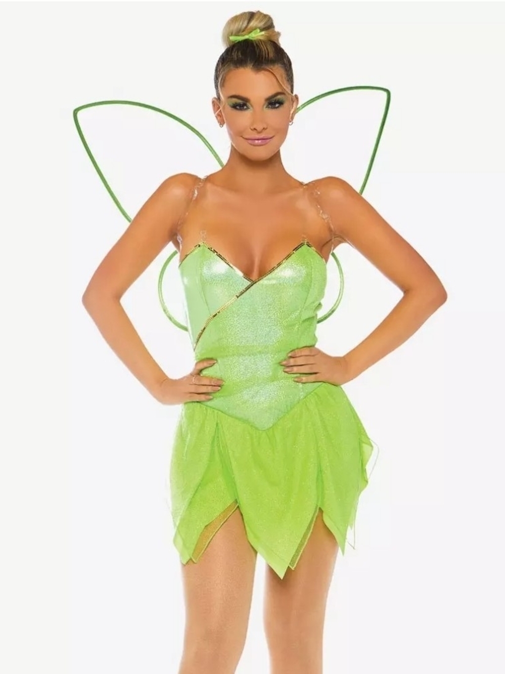 Tinkerbell | Shimmering Green Fairy Chemise with Petal Skirt